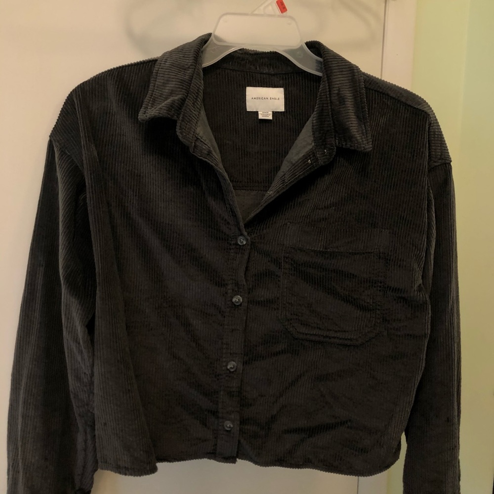 Cropped corduroy flannel